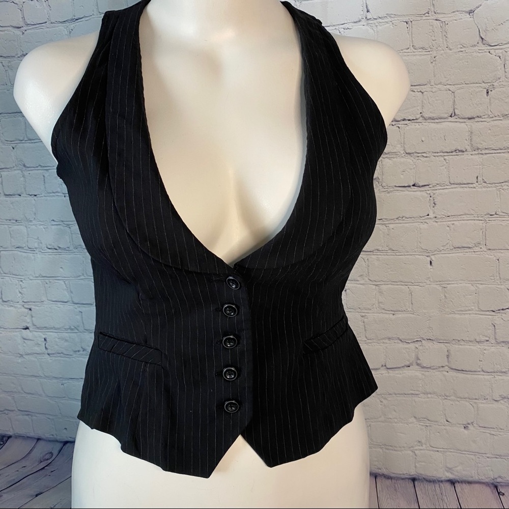 Navy pinstripe Ricki’s vest